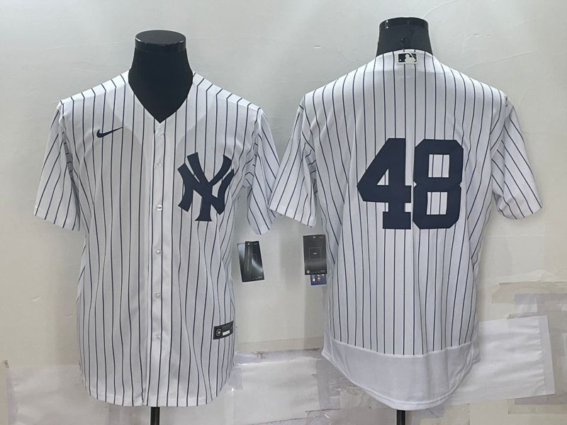 Men New York Yankees 48 No Name White Elite 2022 Nike MLB Jersey